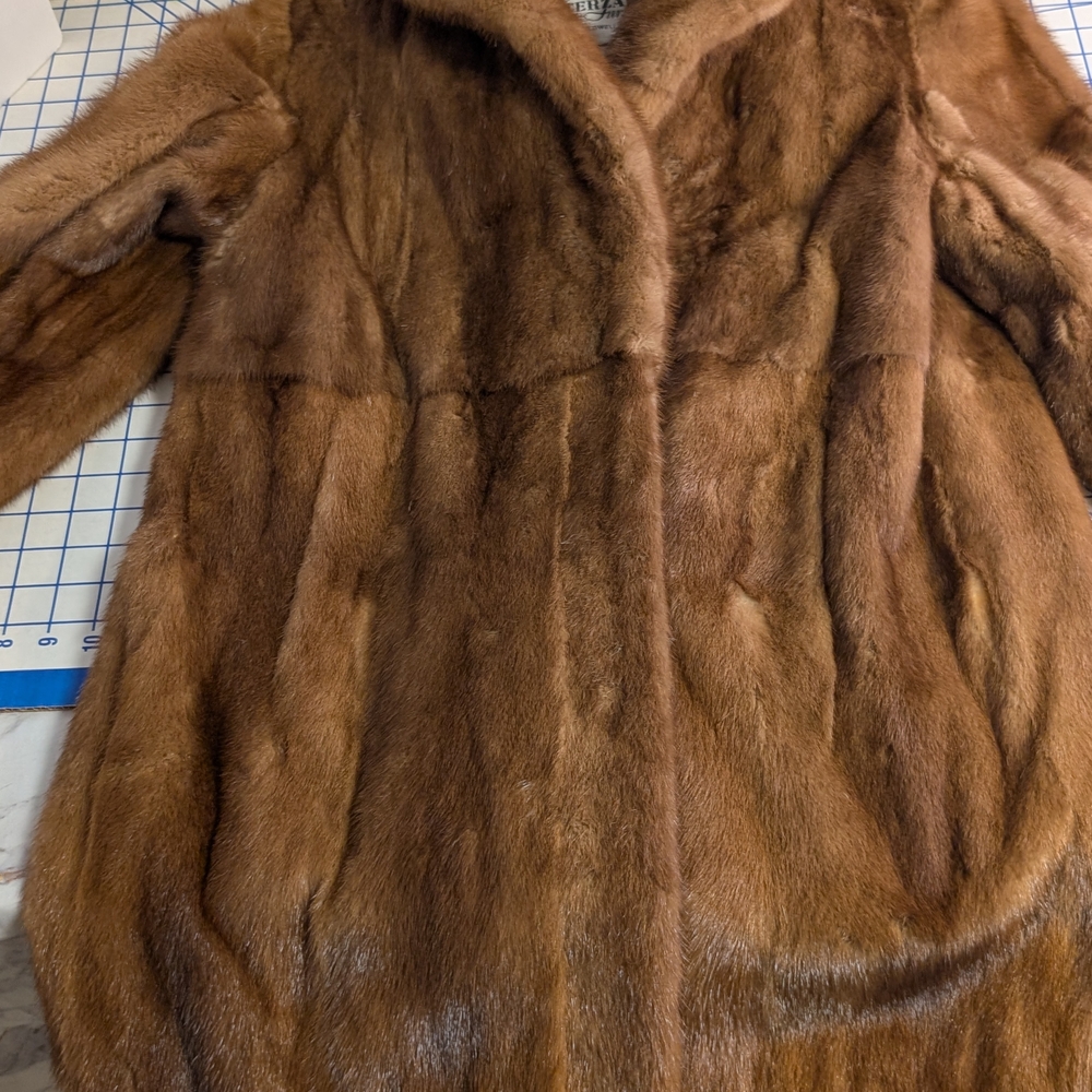 Elegant Brown Fur Coat